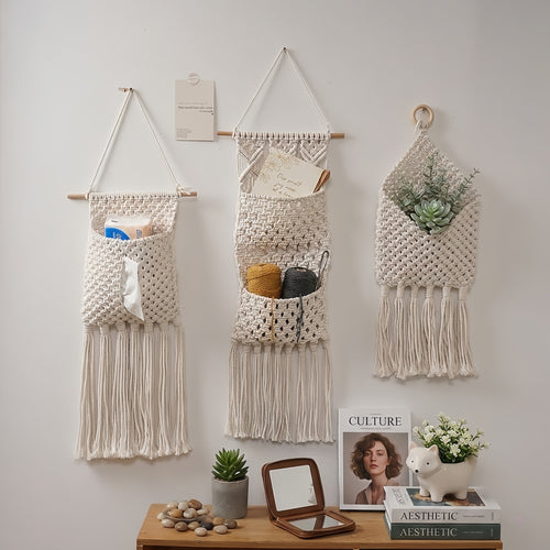 Boho Macrame Magazine Holder