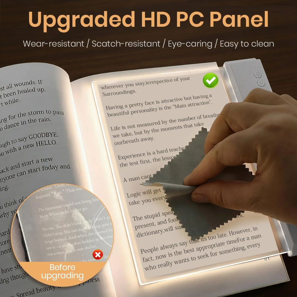 Rechargeable 2-in-1 LED Book Light with Timer, Soft Eye-Caring Night Reading Lamp