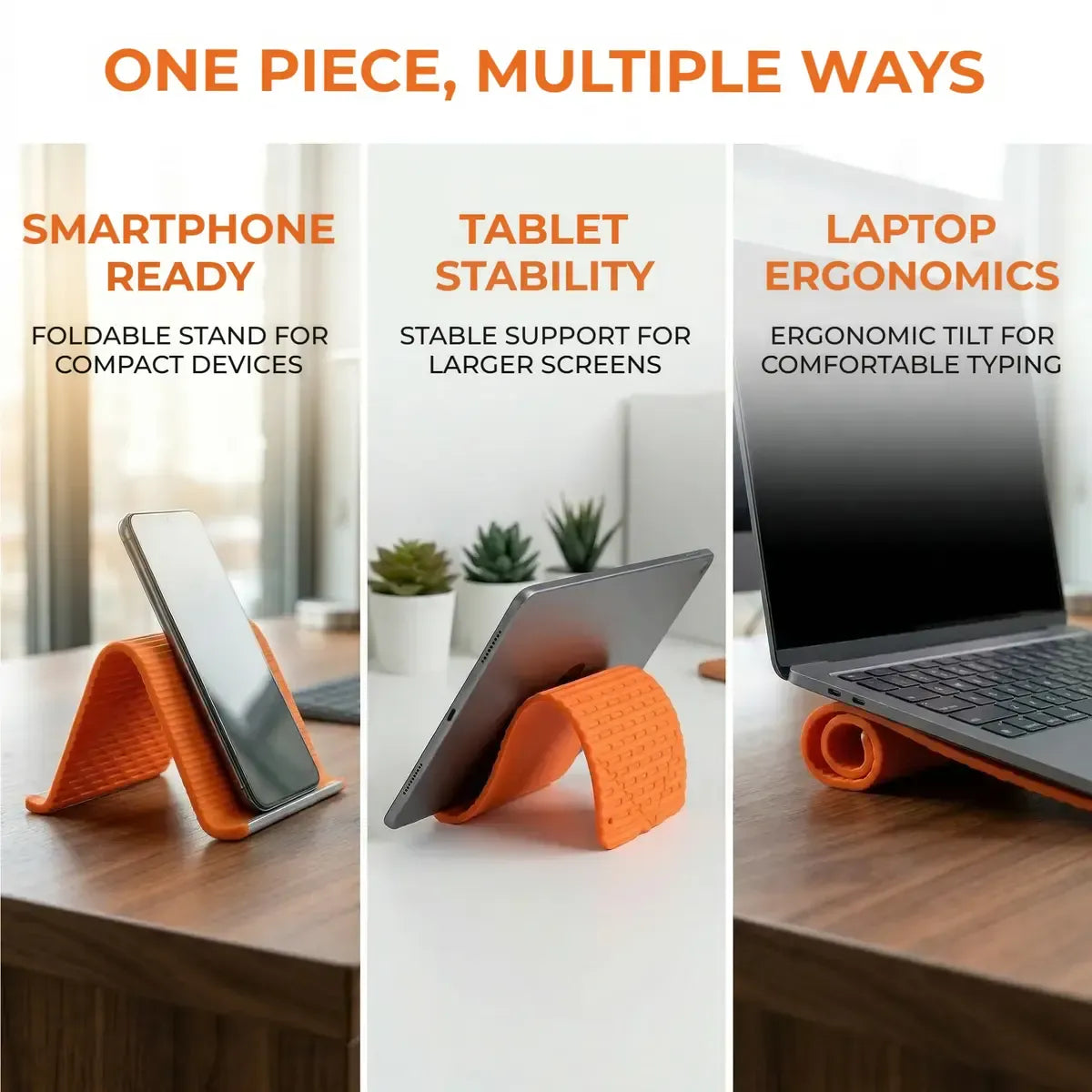 Flexible Silicone Phone Holder Stand,Bend It • Fold It • Roll It • Use It Anywhere