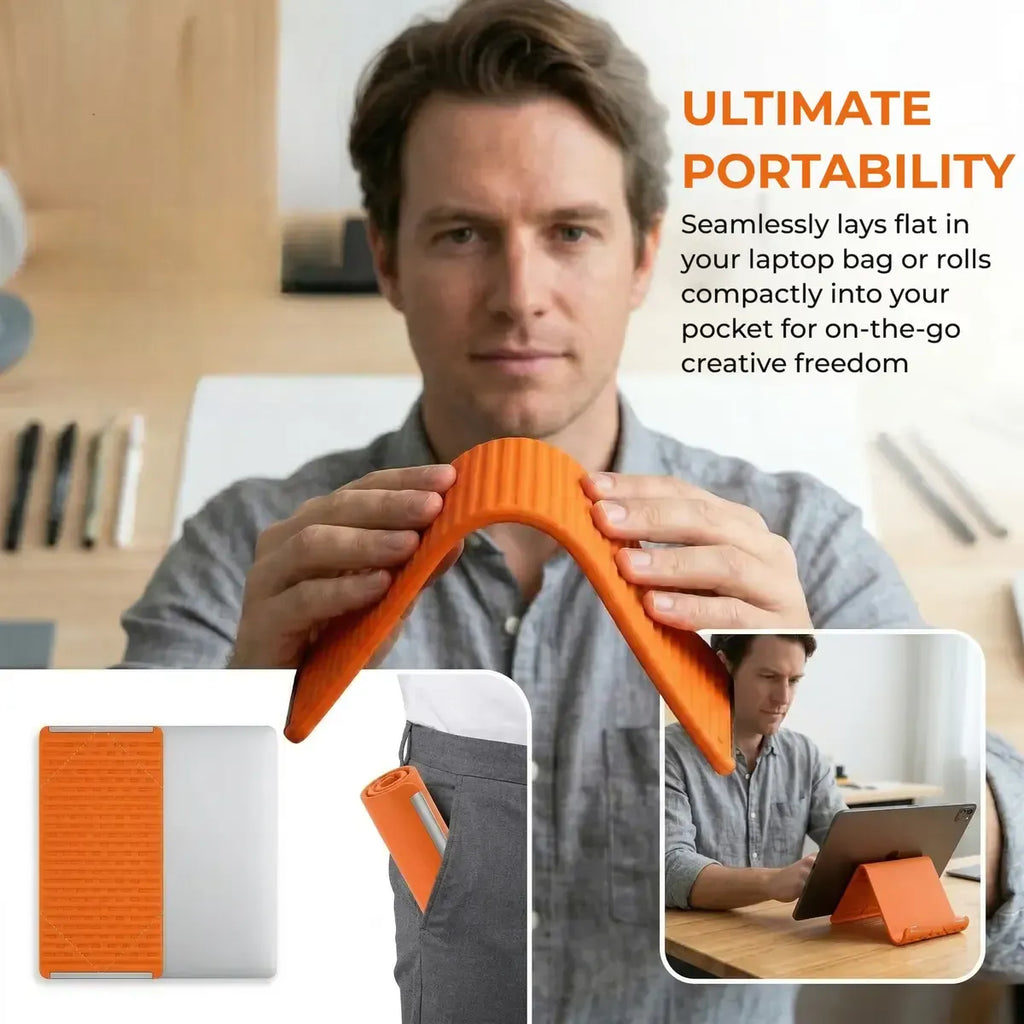 Flexible Silicone Phone Holder Stand,Bend It • Fold It • Roll It • Use It Anywhere