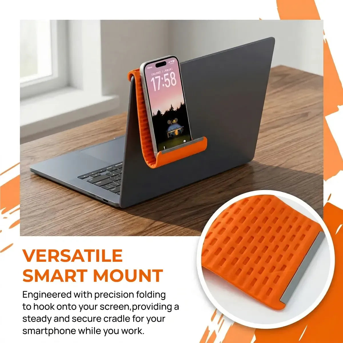 Flexible Silicone Phone Holder Stand,Bend It • Fold It • Roll It • Use It Anywhere